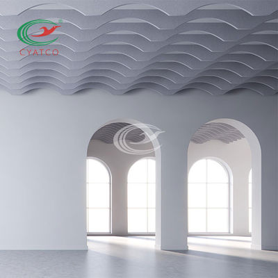 質  SGS Polyester PET Acoustic Ceiling Panels Harmless Mildewproof 工場