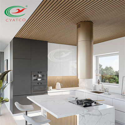 質  SGS Interior Vertical Wood Slat Wall Durable Soundproof For Studio 工場