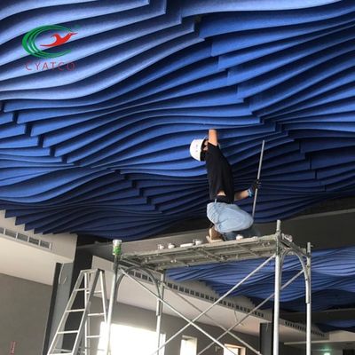 防音繊維の音響の天井板は多色刷りを耐火性にする