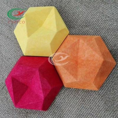 防音3Dポリエステル線維の音響パネル多目的48色