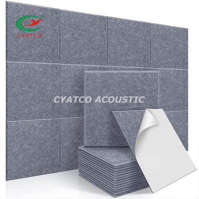 CYATCO 12&quot;X 12&quot; 方形繊維壁パネル 防音泡パネル サイズを切り取るのに簡単